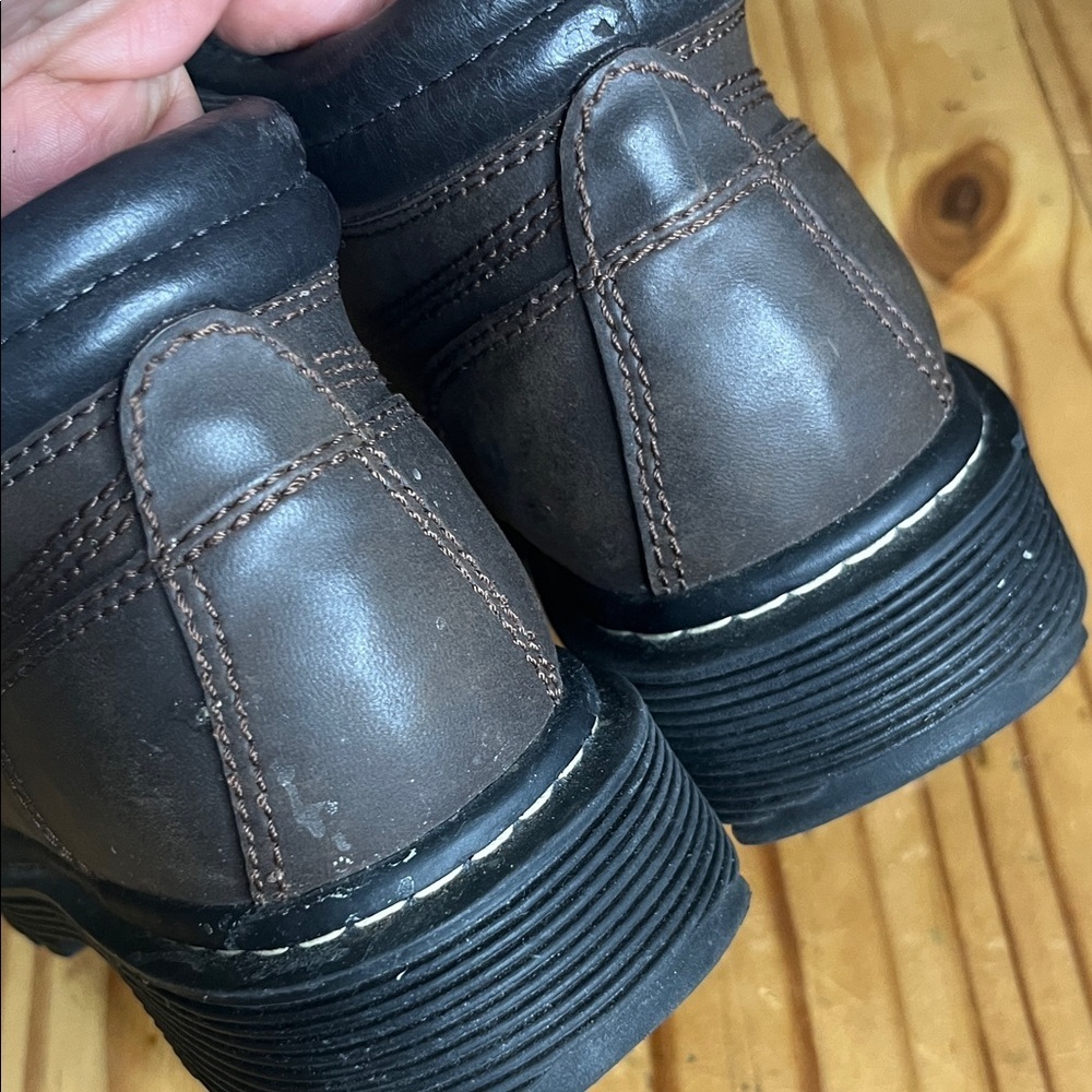 LOWER EAST SIDE RARE 90'S VTG. CHUNKY LUG BROWN LACE UP OXFORD - Picture 4 of 8